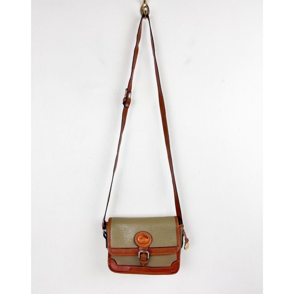 Vintage Dooney & Burke Two Tone Leather Satchel Bag - Picture 2 of 12